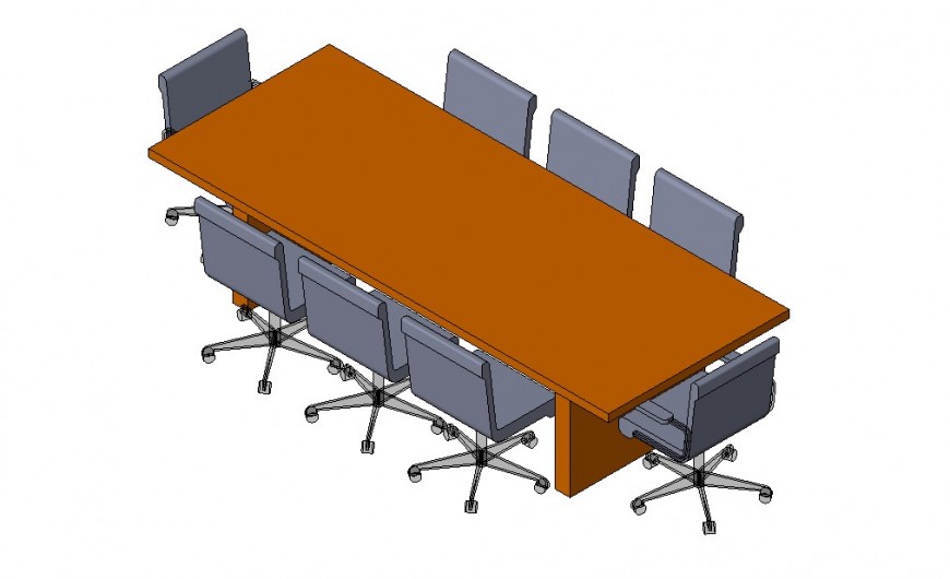 Detail 3d model conference table layout furniture blocks sketch-up file